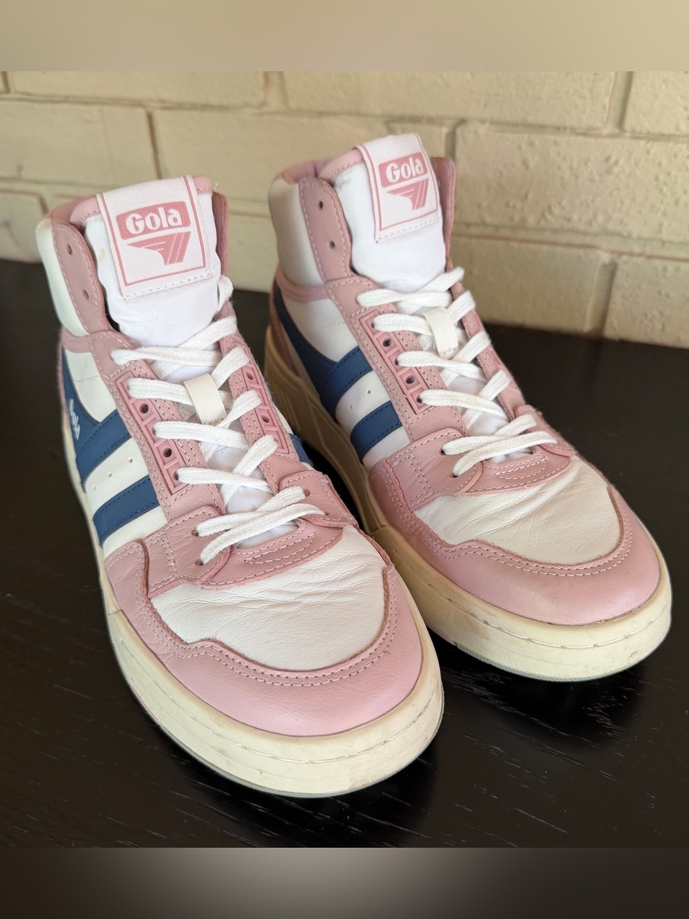 Gola Classics Challenge High Top Women's Size 9 Sneakers Pink Blue Shoes retro - Picture 2 of 6